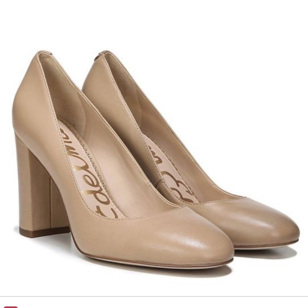 *NEW* Sam Edelman nude Stillson block heel pumps